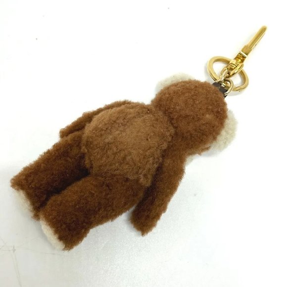 LOUIS VUITTON Porte Cles LV Teddy Bear Bag Charm Key Holder mohair Brown - Picture 3 of 12